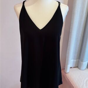 Black Chiffon Women's T-Back Top